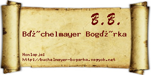 Büchelmayer Bogárka névjegykártya